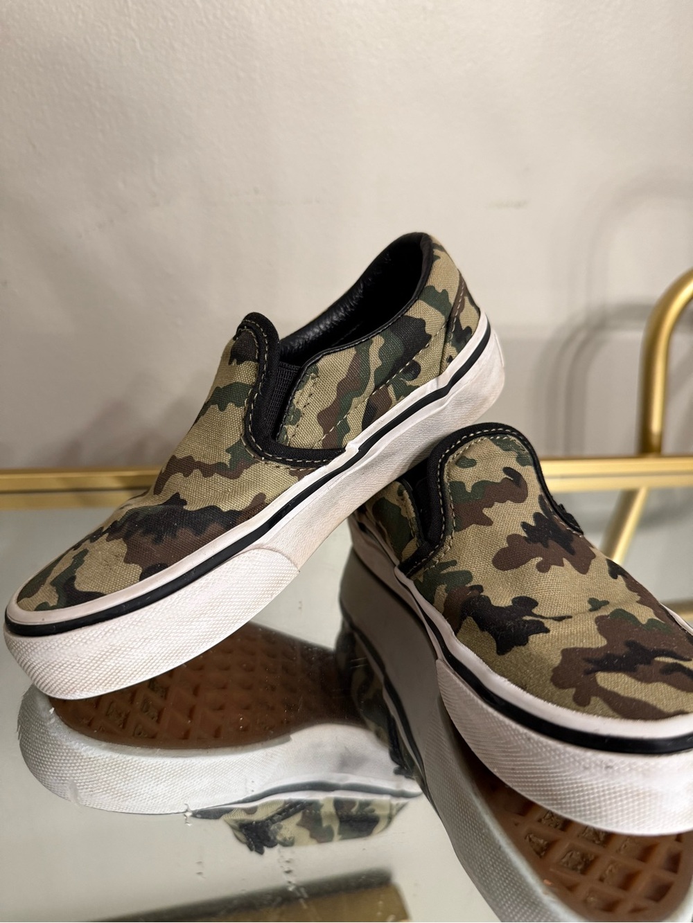 Vans Toddler Slip-On Sneakers - Green Camo